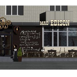 Дизайн интерьера кафе Mad Edison в Житомире